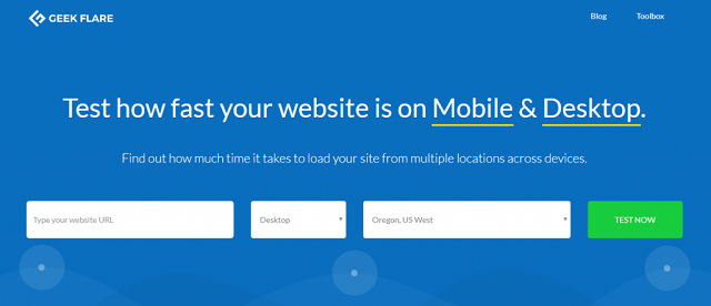 Công cụ trực tuyến kiểm tra tốc độ website
