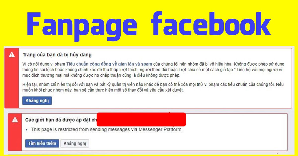 What does it mean when a Facebook Fanpage is unpublished?