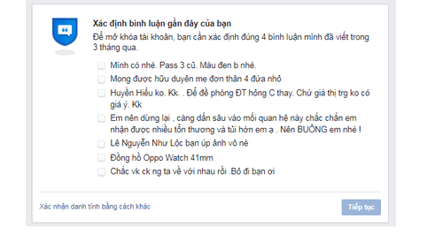 Checkpoint các bình luận gần nhất