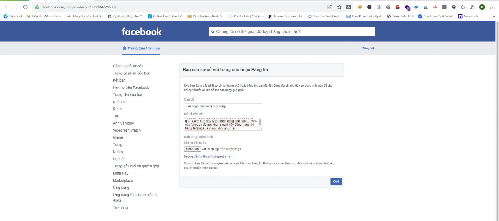 Cách kháng facebook bị hủy đăng