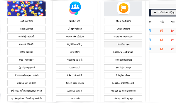 Developing VIA Facebook accounts to support sales and advertising