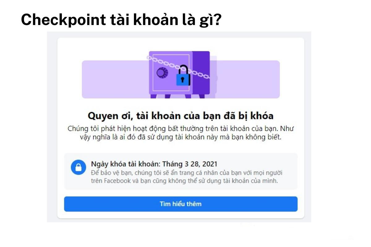 Tài khoản tạm thời bị khóa do dính checkpoint